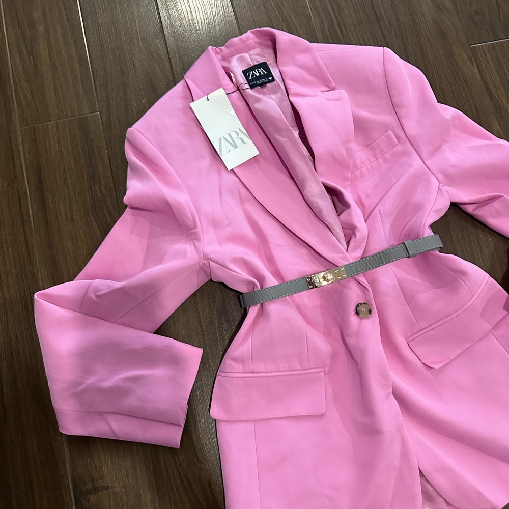 Zara oversized long pink blazer - Picture 4 of 6